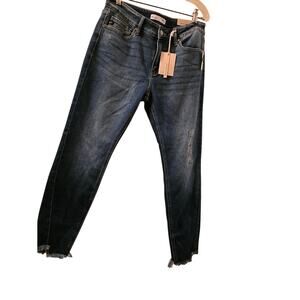Kancan Womans Size 29x28 Mid Rise Ankle Skinny Raw Hem NWT Maurices